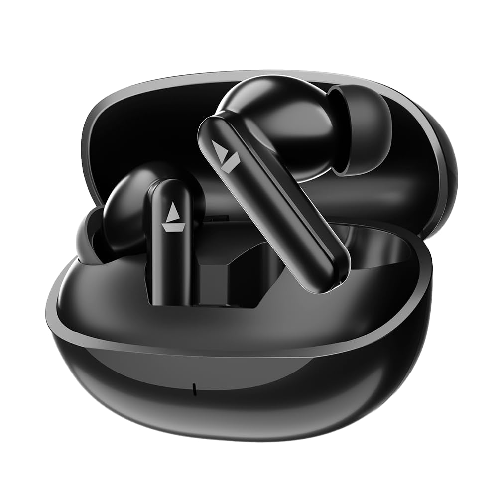 boAt Airdopes 301 TWS in Ear Earbuds, 75hrs Playtime, Quad Mics with ENx
