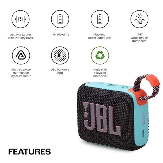 JBL Go4,Wireless Ultra Portable Speaker