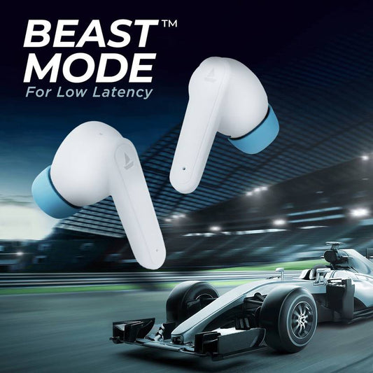 boAt Airdopes 115 with ENx & Beast Mode, upto 24 Hrs Playback and ASAP Charge Bluetooth  (White Siberia, True Wireless)
