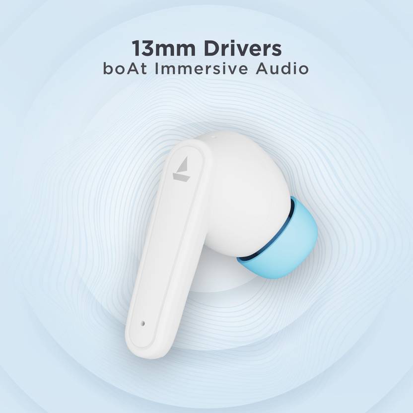 boAt Airdopes 115 with ENx & Beast Mode, upto 24 Hrs Playback and ASAP Charge Bluetooth  (White Siberia, True Wireless)